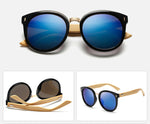 Retro Bamboo Mirror Sunglasses