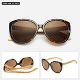Cat eye Bamboo Sunglasses Goggle Wood