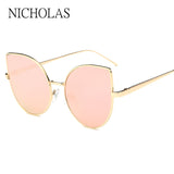 Cat Eye Brand Designer Flat Rose Gold Mirror